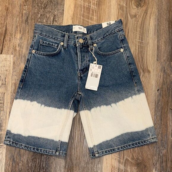 MANGO JEANS BERMUDA Shorts WOMENS 32/0 low rise - Picture 2 of 6